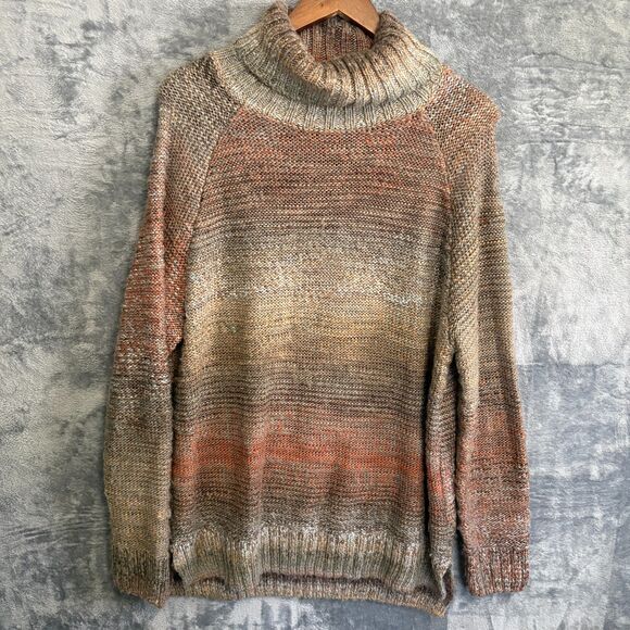 Prana Sweaters - PrAna XL Autumn Rein Multicolor Ombre Tunic Sweater Wool Blend Chunky Knit Boho